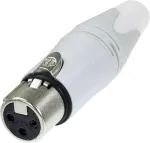 Neutrik NC3FXX-WT - XLR jungtis - juoda - nerūdijantis plienas - balta - bronza - poliamidas - polioksimetilenas (POM) - poliuretanas - cinkas - IP40 - 2,5 mm&sup2; - 1,5 V