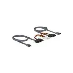 DeLOCK 84239 SATA All-in-One kabelis, SATA 7 kont. + maitinimas 4 kont. į SATA 22 kont., Serial ATA 150/300, 0,5 m