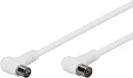 Wentronic Goobay Antenos kampinis jungiamasis laidas, 100% ekranuotas, baltas, 1,5 m &ndash; Koax ki&scaron;tukas 90&deg; Koax lizdas 90&deg; (67353)