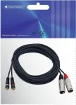 Omnitronic 3022522E garso kabelis 6 m 2 x XLR (3 kontaktų) 2 x RCA juodas