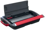 GBC CombBind CB15 4410061 dokumentų įri&scaron;imo aparatas su plastikinėmis spaudomis, juodas/sidabrinis/raudonas