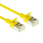 ACT Yellow 3 m LSZH U/FTP CAT6A plonas duomenų centro sujungimo kabelis su apsaugotais RJ45 lizdais