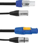 DMX kombinuotas kabelis EUROLITE 30227780 P-Con &ndash; 3 kontaktų XLR, 1,5 m