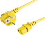 Maitinimo laidas geltonas S/CONN 09-05052 5 m CEE7/7 C13 jungtis