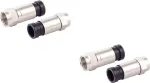 Koaksialinių F-kompresinių jungčių rinkinys ShiverPeaks 85029-A-SET2 7 mm kabeliams, 2 vnt.