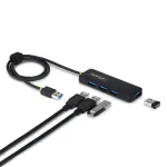 StarTech.com 4 prievadų USB-A &scaron;akotuvas, 5 Gbps, maitinamas i&scaron; magistralės, USB-A į 4x USB-A mini &scaron;akotuvas, ilgas 2 pėdų / 61 cm pagrindinis laidas, PCR plastikas, ne&scaron;iojamas stalinio / ne&scaron;iojamojo kompiuterio USB &scaron;akotuvas