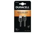 Duracell Sync/Charge kabelis 2 m, USB A &ndash; Micro-USB A, 2.0, juodas