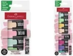 Markeriu rinkinys Faber-Castell 154214 pasteliniai tekstiniai žymekliai, 4 vnt. &ndash; Coral, Green, Light Green, Pink