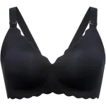 Momcozy YN46 (M) | Besiūlė gėlėta liemenėlė maitinimui Push-up | Juoda gėlėta