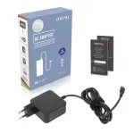 MITSU AC Adapter USB-C 45 W Type-C (Juoda) &mdash; 45 W USB-C maitinimo adapteris ne&scaron;iojamiesiems įrenginiams