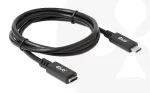 Club 3D CAC-1531 USB-C ilginamasis kabelis M/F, 1 m, USB 3.2 Gen 1, 5 Gbps, 60 W, 4K 60 Hz, juodas