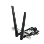 Vidinė WLAN kortelė ASUS PCE-AXE5400 &ndash; PCIe, Wi‑Fi 6E trijuostė (2.4/5/6 GHz), 2402 Mbps, Bluetooth 5.2