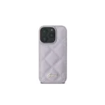 Guess GUHCP16SPSQSQSU Quilted Metal Logo Hard Case, Apple iPhone 16 6,1 colio, &scaron;viesiai violetinė