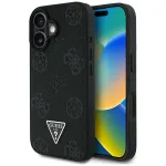 Guess Grained Hot Stamp Peony Triangle Logo MagSafe Case, iPhone 16 (Juoda)