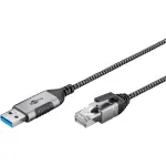 Goobay Ethernet-Cable USB-A 3.0 į RJ45 Slim 1 m (74393)