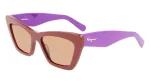 FERRAGAMO SF929S-209 Women's Sunglasses Havana Butterfly Acetate Brown Gradient 55/17/145 mm