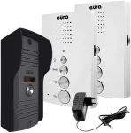EURA ADP-51A3 DIFESA 1-Family Audio Intercom System with 2 Handsets, White