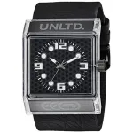 Marc Ecko vyrų kvarcinis analoginis laikrodis E08513G6 44 mm juodas ciferblatas silikoninis dirželis