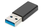 DIGITUS USB Type-C adapteris, A į C M/F, 3A, 5Gb/s, 3.0 versija, juodas