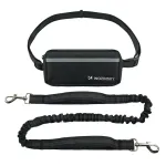 Wozinsky WPST-01 Hands-Free Dog Running Belt with Pouch and Elastic Leash - Black