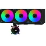 Lian Li GA II Hydroshift II LCD-C 360CL procesoriaus skysčio au&scaron;intuvas 360 mm, 12 cm ventiliatoriai, juodas