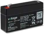 AGM akumuliatorius Voltage 6V 1.2Ah VE6-1.2 (projektuotas tarnavimo laikas 6&ndash;9 metai)