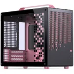 Jonsplus MATX Handle Case Z20 Black-Pink &ndash; Mini/Micro/Flex-ATX korpusas su ne&scaron;imo rankena