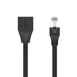 UNITEK Cat.6 STP RJ45 prailginimo kabelis (8P8C) nuo ki&scaron;tuko iki lizdo, 2 m, juodas