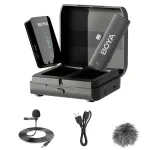 BOYA BY-XM6-K3 2,4GHz belaidė lavalier mikrofonų sistema iOS įrenginiams su Lightning jungtimi