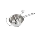 LEIFHEIT ComfortLine Flotte Lotte maisto malūnėlis 20 cm, nerūdijantis plienas, 3 sietai, rankinis, sidabrinis/juodas