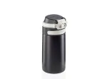 LEIFHEIT Thermo Mug Flip 350 ml juoda vakuuminė termo kelioninė stiklinė su atidengiamu dangteliu