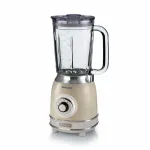 Ariete 583, Vintage blenderis su 1,5 l stikline taure, 4 nerūdijančio plieno peiliais, 4 greičiai + impulsas, 1000 W, smėlio spalvos