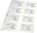 LEITZ Vizitinių kortelių pristatymo įmautė 16 kortelėms, A4, PP skaidri, 0,11 mm, &scaron;oninė anga, archyvinė (4758-30-03)