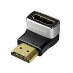 LogiLink AH0005A 8K HDMI adapteris 90&deg; vyri&scaron;kas į moteri&scaron;ką 48 Gbps juodas