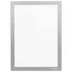 magnetoplan magnetofix informacinis rėmelis DIN A6, sidabrinis, savaiminio lipnumo, dvipusis, atverčiamas 1132132