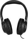 TechniSat Stereoman 3 uždaros konstrukcijos laidinės ausinės su mikrofonu, 3 m kabeliu, juodos 0000/9105