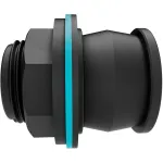 Tanko jungtis Push IN, G 1 ir G 3/4 (juoda, sienelės storiui 2-10 mm)
