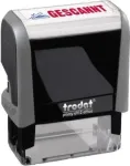 Trodat ECO Printy Office 4912 savaiminio spaudo tekstinis spaudas, 47 x 18 mm, juodi dažai, perdirbto plastiko