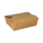 Papstar 87611 vienkartinė maisto pakuotė, kartoninė su PLA danga, ruda, 1000 ml (100 vienetų)