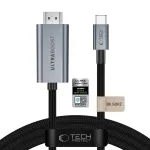 Tech-Protect Ultraboost USB-C į HDMI 2.1 laidas, 8K 60 Hz, 300 cm, pilkas (Iron Grey)
