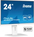 IIYAMA ProLite XUB2497HSN-W2 23,8 colių Full HD IPS LED monitorius su USB-C dokstote, baltas