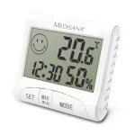 Medisana HG 100 skaitmeninis termohigrometras, patalpų temperatūros ir drėgmės matuoklis, baltas