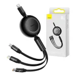 USB laidas Baseus CAMJ010201 1,1 m USB 3.2 Gen 1 USB C Micro USB-A Lightning juodas