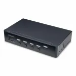 StarTech.com 4 prievadų DisplayPort KVM jungiklis, vienas 4K 60Hz monitorius, 6 USB prievadai, mygtukų ir klavi&scaron;ų perjungimas, DisplayPort 1.2, nepriklausomas nuo OS, atitinka TAA