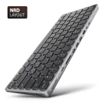 AXAGON HMC-KB-NRD USB 5Gbps centras su klaviatūra, HDMI 4K/60Hz, 3x USB-A, SD/mSD, garsu, PD100, &Scaron;iaurės i&scaron;dėstymas