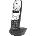 Gigaset A690HX analoginis/DECT telefonas su skambučio numerio atpažinimu, juodas, sidabrinis