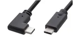 Microconnect USB3.1CC1RA USB-C kabelis USB 3.2 Gen 2 (3.1 Gen 2) 1 m, juodas, 90&deg; lizdas