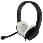 Ausinės MEDIA-TECH MT3573 laidinės, binauralinės, sulankstomos, su boom mikrofonu, 1,9 m laidas, USB, juodos