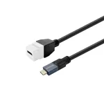 VivoLink PROKEYUSBCFM0 5W USB-C lizdo keystone įdėklas &ndash; montavimui į skydą, PCB ar sieninę plok&scaron;tę
