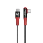 MicroConnect MC-ANGCUSBC-SC-240W Safe Charge kampinis USB-C&ndash;USB-C duomenų blokatoriaus kabelis, 240 W